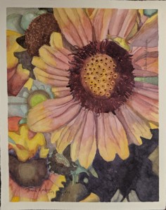 "Blanketflower," $200, Watercolor on Paper