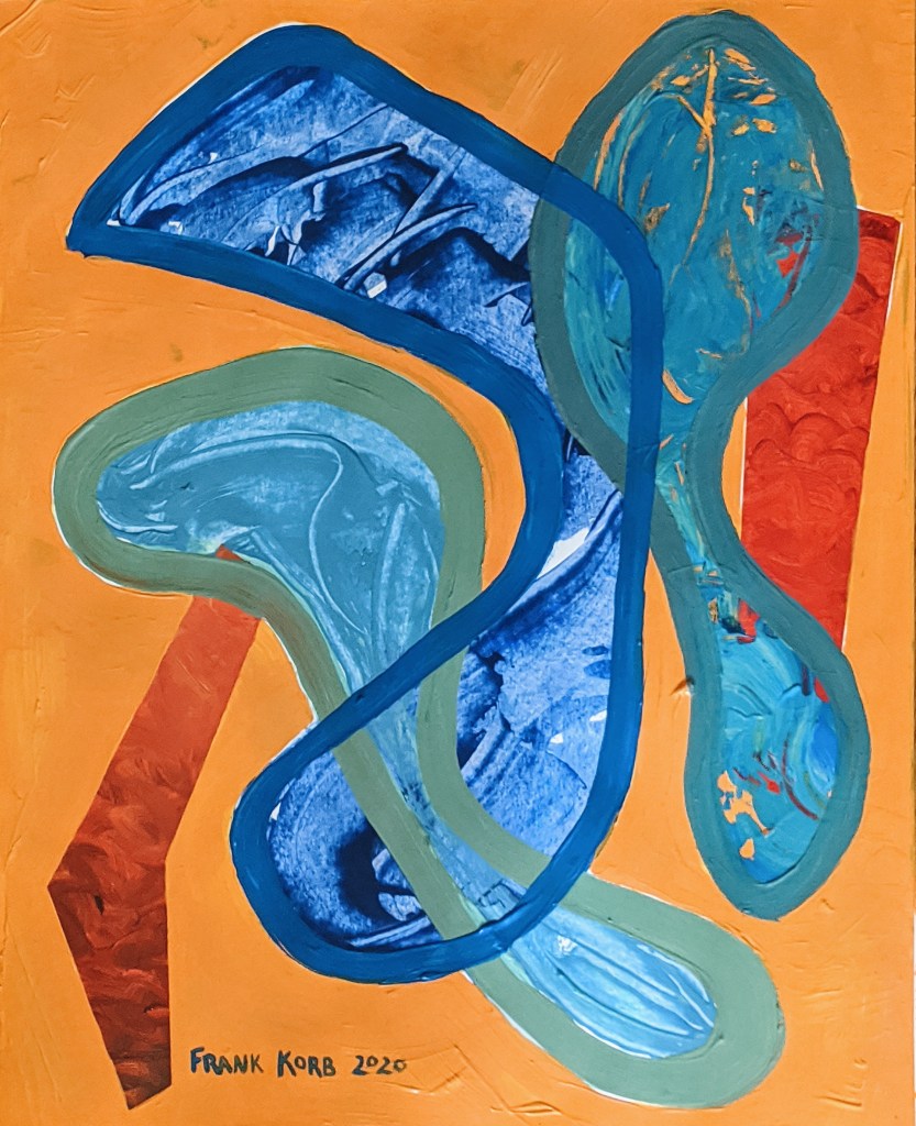 "About Awareness," Frank Korb, Acrylic on Paper, 14" x 11", $200, 2020.