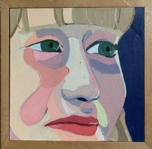 "Grace," Frank Korb, Oil on Canvas, 8" x 8" (perhaps), c. 2003, Unbehaun Collection.