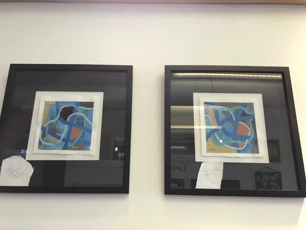 Works in preview - just setting up - at the Blue Moon Gallery in Grayslake, IL. Opening reception on April 24, 6 - 9 pm. Show runs weekends through May 9.